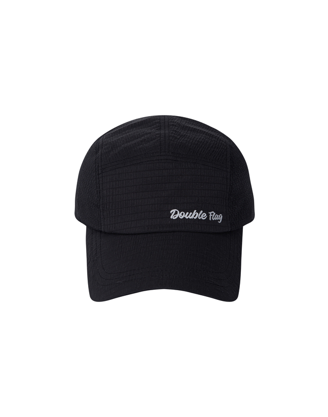 더블플래그 여성 [BEST][AIR GRID] Unisex Golf Cap-Cord Lock Adjustable Cap (Black) 블랙 착용컷