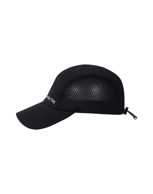 더블플래그 여성 [BEST][AIR GRID] Unisex Golf Cap-Cord Lock Adjustable Cap (Black) 블랙 착용컷