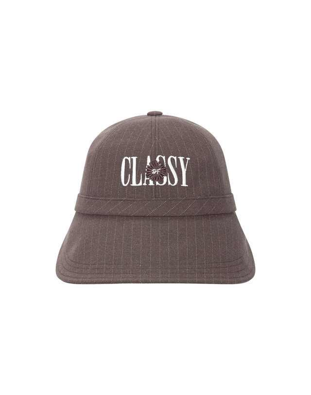 더블플래그 여성 [TREND PICK] 브라운 여성 Classy 바이브 스트라이프 햇 상세