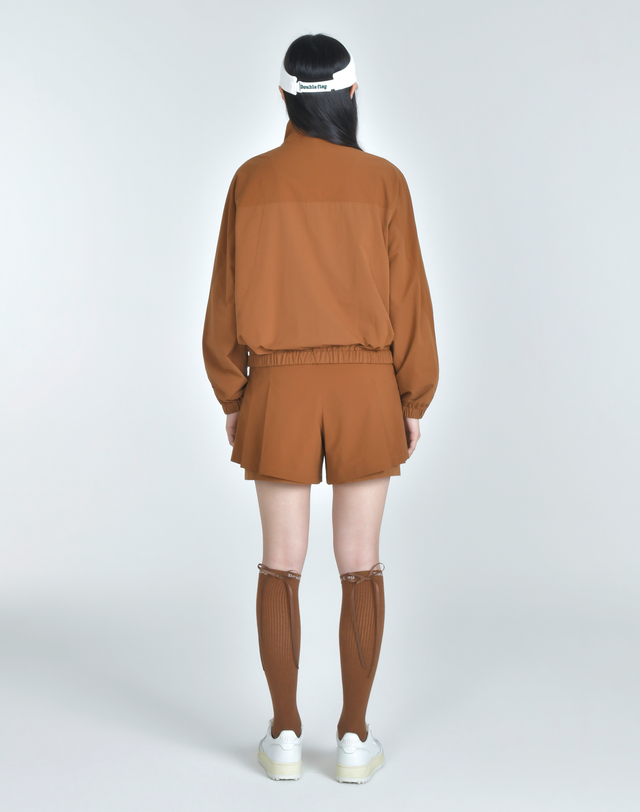 더블플래그 여성 [루즈핏] 브라운 여성 컴포지션 립 루즈핏 점퍼 상세