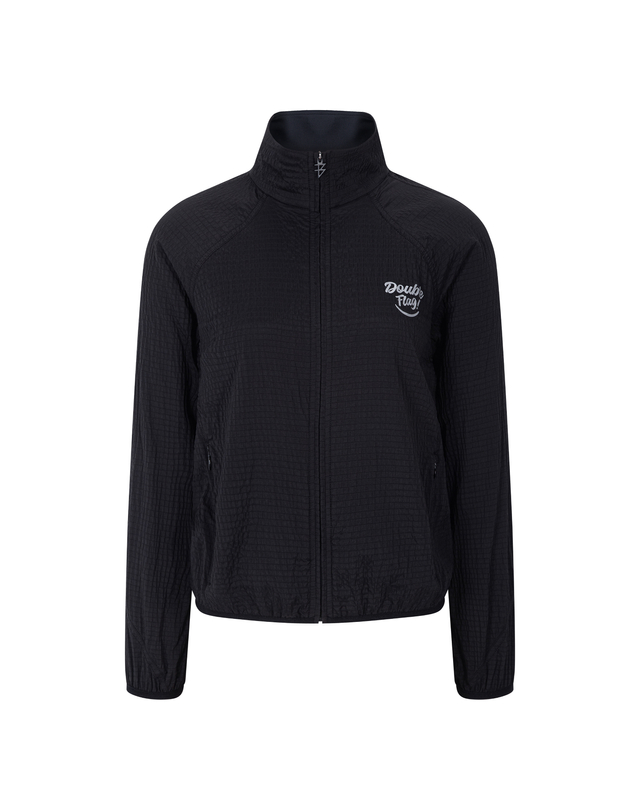 더블플래그 여성 [AIR GRID] Women Pro-Fit Oversized Jacket (Black) 블랙 착용컷