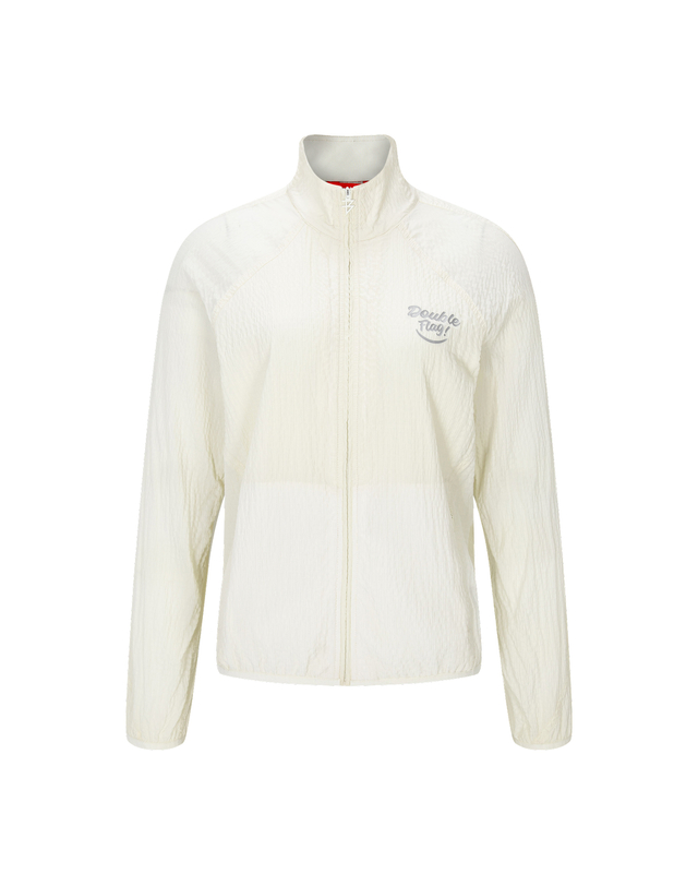 더블플래그 여성 [AIR GRID] Women Pro-Fit Oversized Jacket (Ivory) 아이보리 착용컷