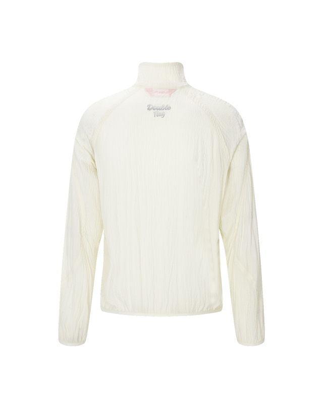 더블플래그 여성 [AIR GRID] Women Pro-Fit Oversized Jacket (Ivory) 아이보리 착용컷