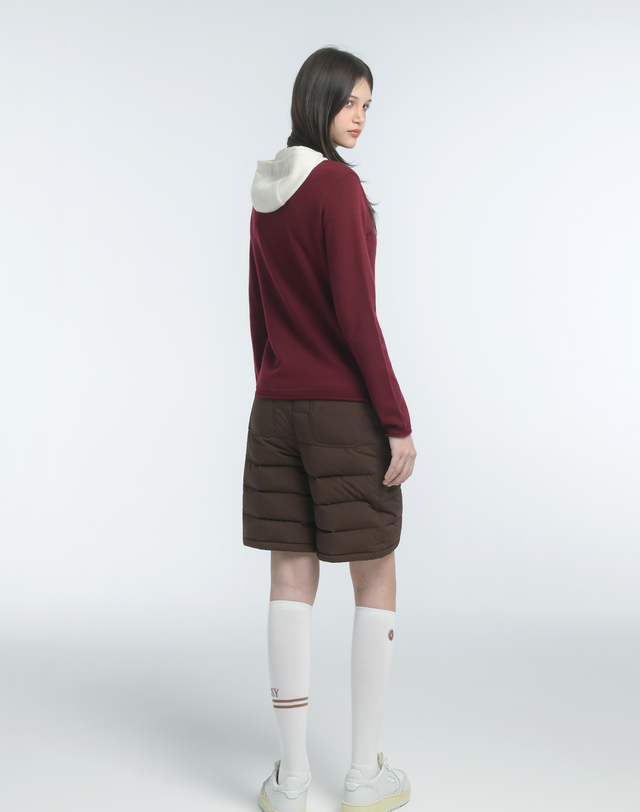 더블플래그 여성 [TREND PICK] 와인 여성 아틀리에 컬러 후드 스웨터 상세