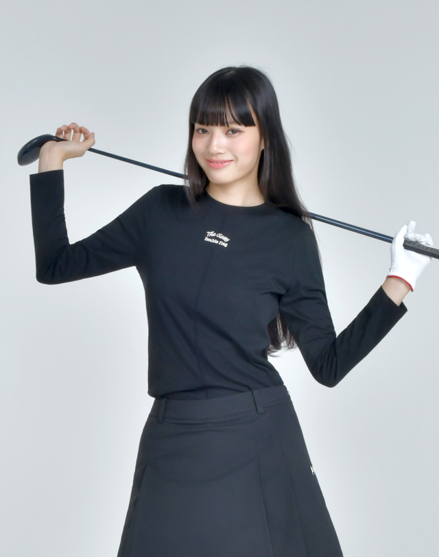 더블플래그 여성 [쇼핑백동봉][TREND PICK] 블랙 여성 라인포인트 컴포트 럭스(Luxe) 티 착용컷