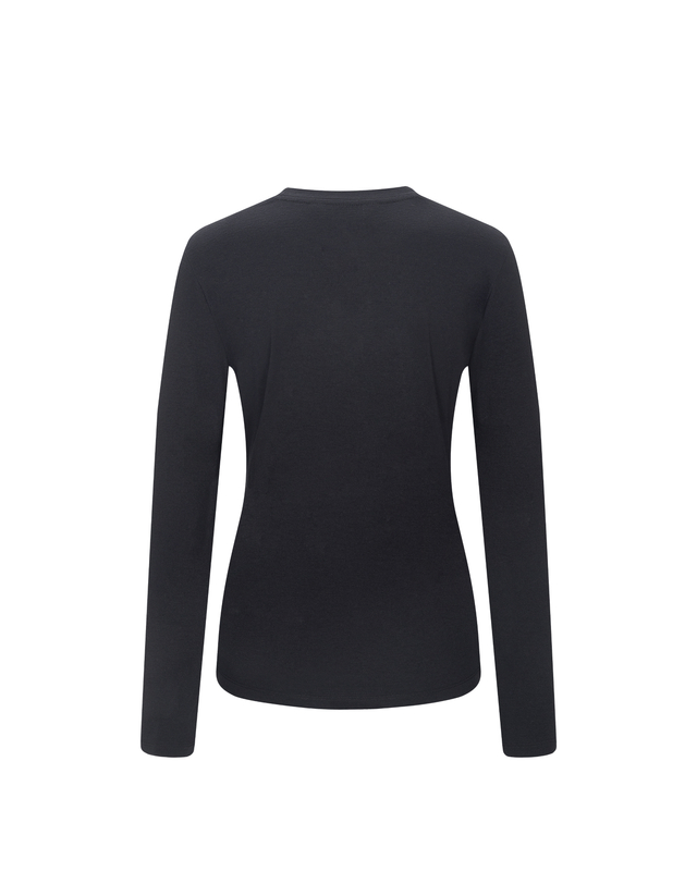 더블플래그 여성 [쇼핑백동봉][TREND PICK] 블랙 여성 라인포인트 컴포트 럭스(Luxe) 티 상세