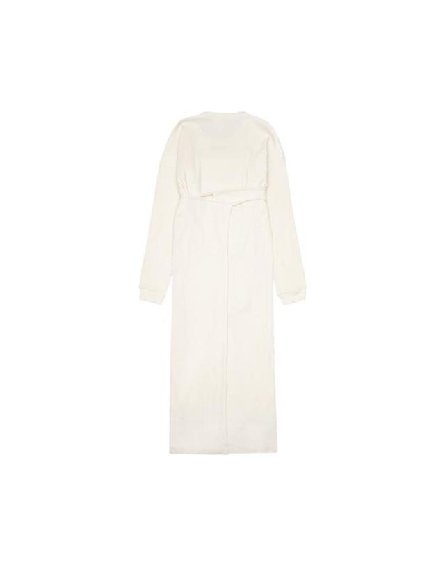 베이스레인지 베이스레인지 SHAW LONG SLEEVE KAFTAN DRSH-RIB-000-OW 흰색 착용컷