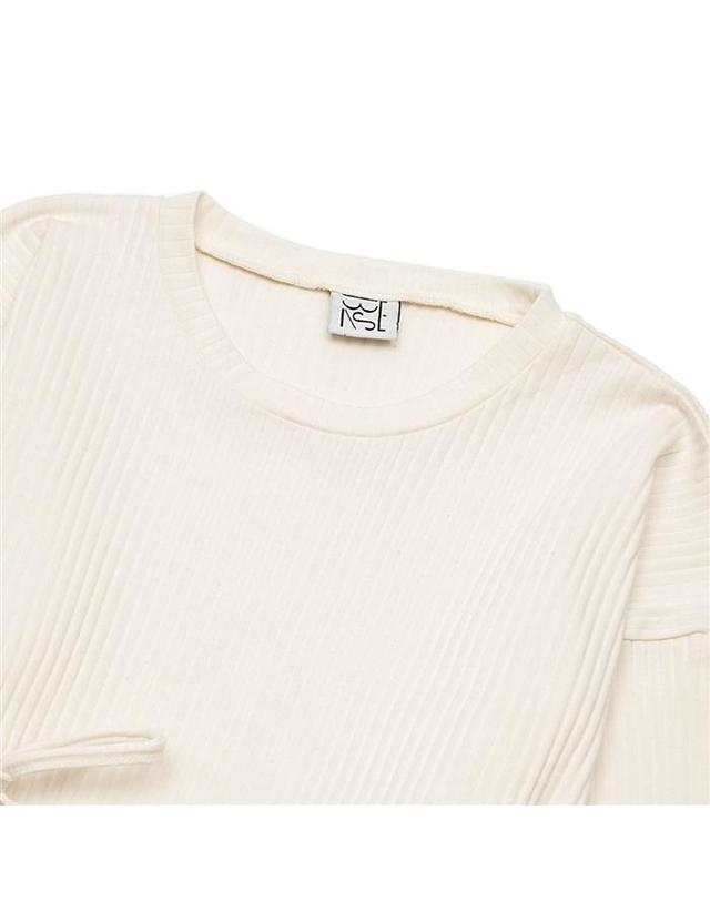 베이스레인지 베이스레인지 SHAW LONG SLEEVE KAFTAN DRSH-RIB-000-OW 흰색 착용컷