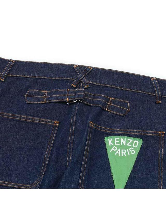 겐조 겐조 로고패치 남성 데님진 FD55DP4056B1-DM 블루 착용컷