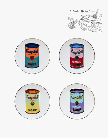 팝아트 르네블랑쉬 앤디 워홀 플레이트 캠벨 16cm (4color 택1)