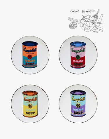 팝아트 르네블랑쉬 앤디 워홀 플레이트 캠벨 21cm (4color 택1)