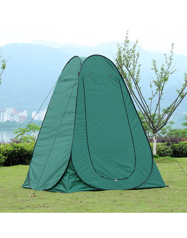 굿즈트리 캠핑존 이동식 샤워텐트 2size 3color 착용컷