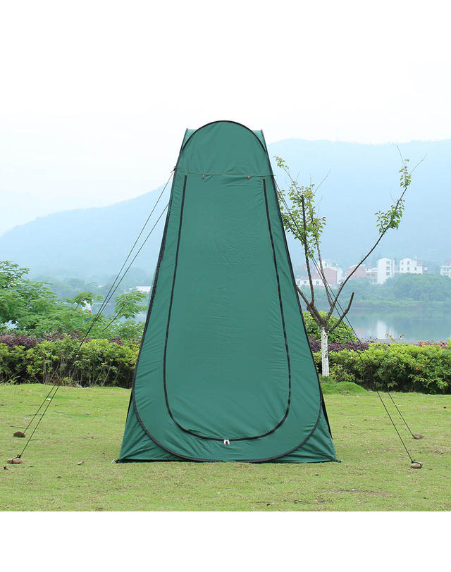 굿즈트리 캠핑존 이동식 샤워텐트(120x190cm) 1인용낚시텐트 착용컷