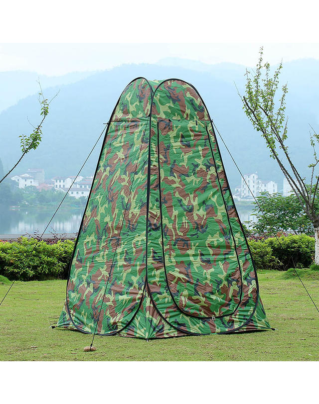 굿즈트리 캠핑존 이동식 샤워텐트(120x190cm) 캠핑화장실텐트 착용컷