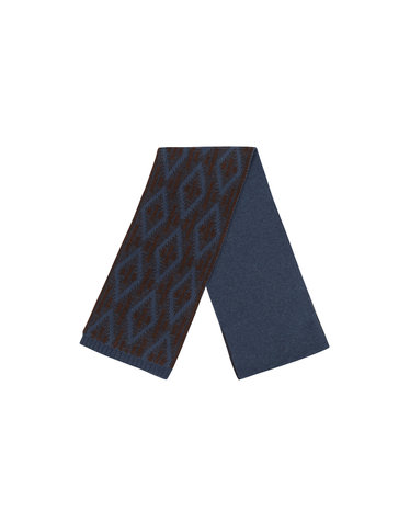 [페라로밀라노] 니트 멀티조직 투웨이 쁘띠 머플러 블루 (AMAFAMF40443)