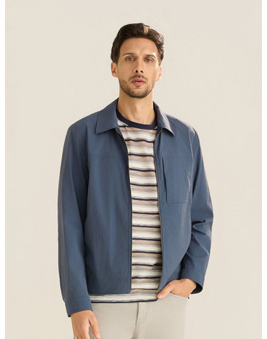 [페라로밀라노]컴포트 심플 스트레치 점퍼 네이비 (AM0GOJN25149)