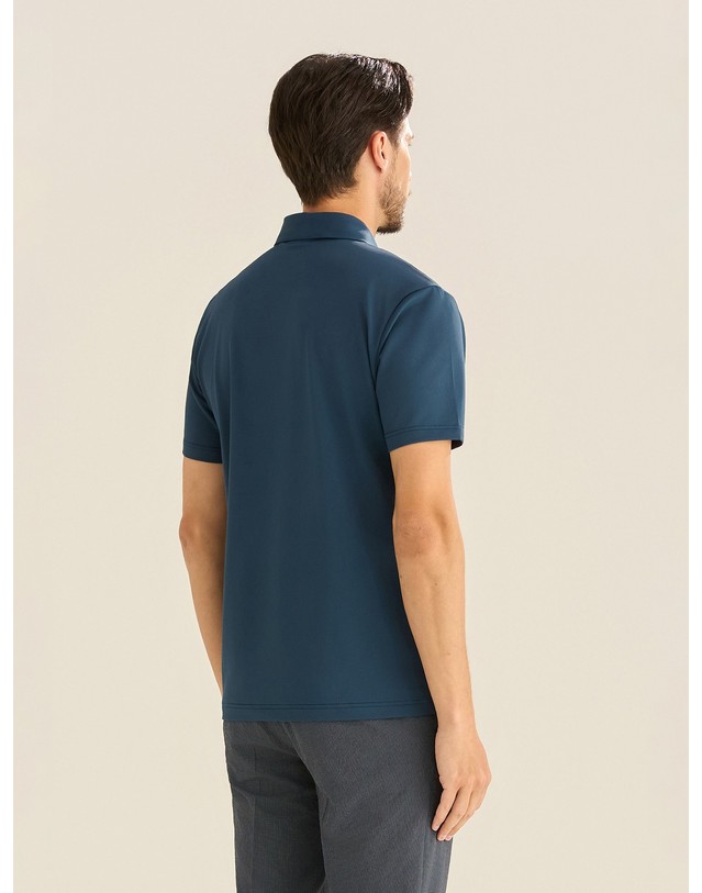 페라로 밀라노 [페라로밀라노]데일리 실켓 반팔 카라 티셔츠 D/블루 (AM0GTTY20645) 착용컷