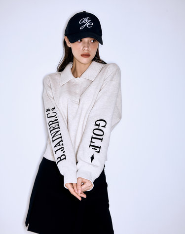 BJC collar sweatshirt - Melange Grey
