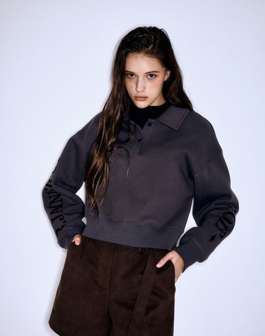 BJC collar sweatshirt - Charcoal