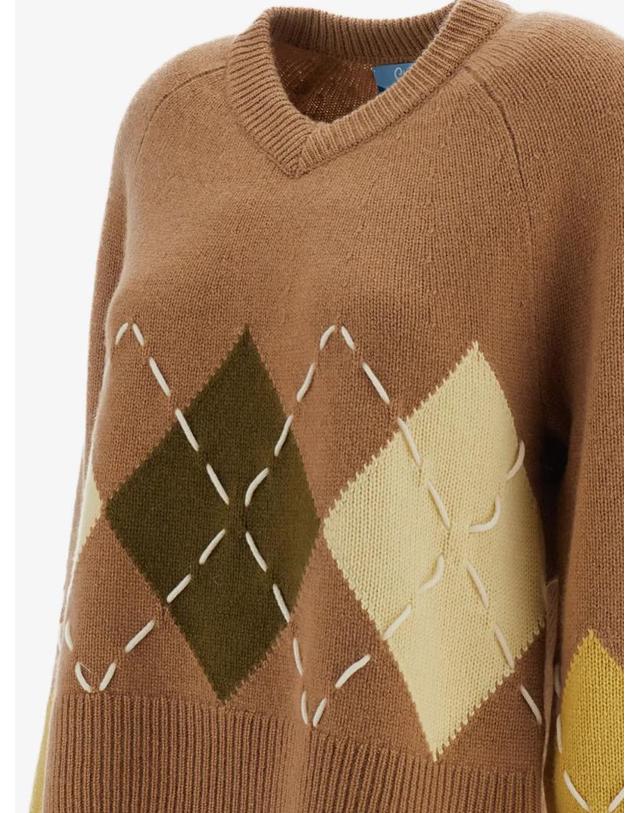 아치포 [해외직구] 26 FW arch4 Sloane argyle intarsia V neck sweater KNJP24271CHINCHILLAARGYLE TP459402325 착용컷