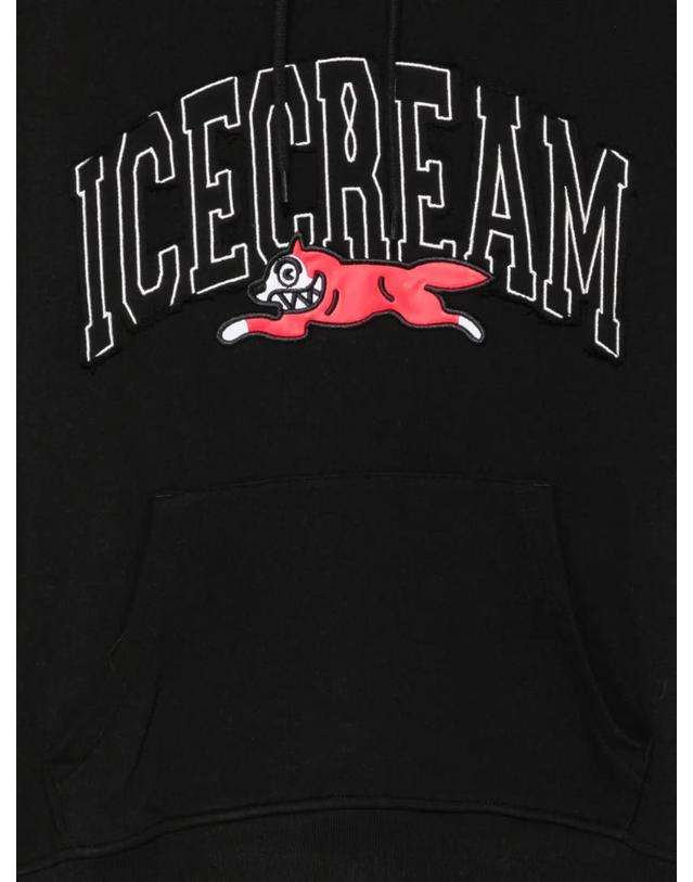 아이스크림 [해외직구] 26 FW 아이스크림 로고 패치 드로스트링 후드티 ICPH26230BLACK TP456721282 착용컷