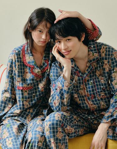 포근베어 긴팔 남성페어 딥블루 (21수)