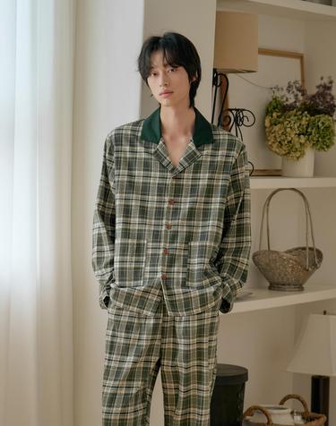울랄라 마엘 긴팔 남성페어 세이지그린 (32수)
