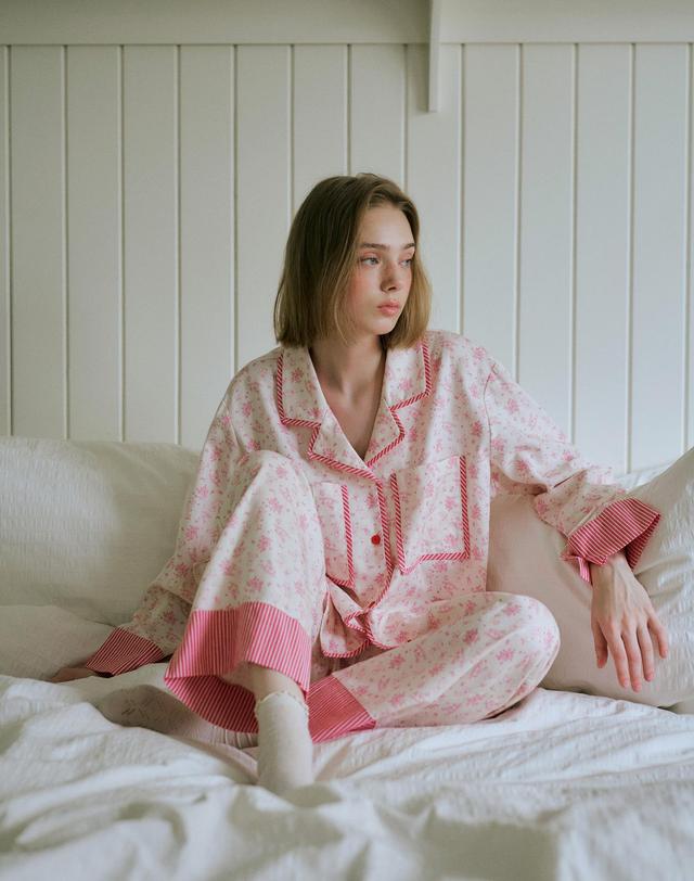 울랄라 러비더비 긴팔 여성페어 크림 (21수) 착용컷