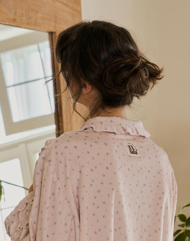 울랄라 에뛰 긴팔 여성페어 피치베이지 (피치기모) 착용컷