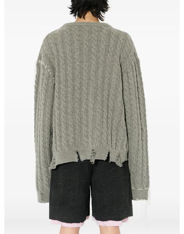 찰스 제프리 러버보이 [해외직구] 26 FW 찰스 제프리 러버보이 케이블 니트 V넥 스웨터 LABELCABLEKNITTEDJUMPER TP456288256 착용컷