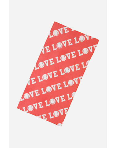 LOVE 테니스 스포츠 와플 타올_레드
