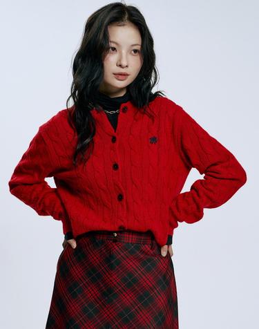 시그니쳐 헤리티지 케이블 가디건_그레이