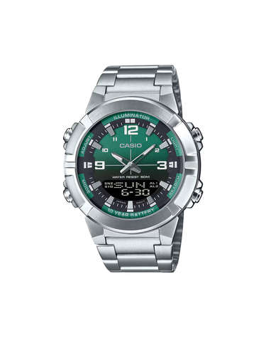 카시오 AMW-870DA-3A 아나디지 월드타임 남성 메탈 시계