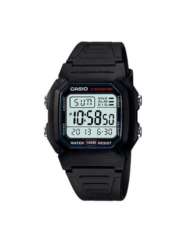 카시오 W-800H-1A 남성 군인 스포츠 스퀘어 전자 손목 시계