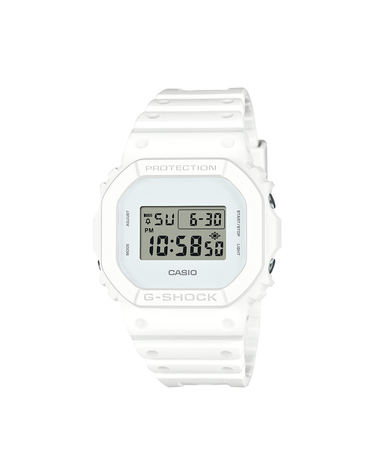 지샥 DW-5600WW-7 올 화이트 스퀘어 디지털 남성 우레탄 시계