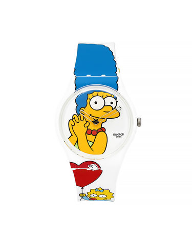 스와치 SO28Z116 THE SIMPSONS BEST MOM EVER 공용 우레탄시계