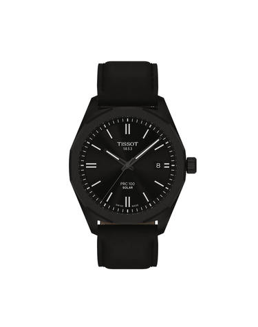 티쏘 T151.422.36.051.00 PRC 100 솔라 39mm 남성 가죽 시계