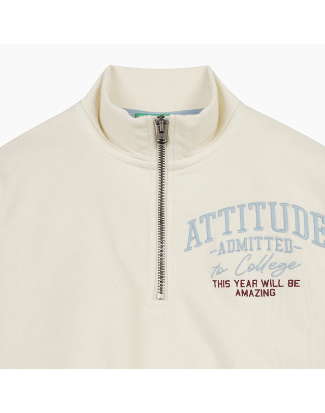 베네통키즈 반 집업 맨투맨_32N4C10PSCR 착용컷