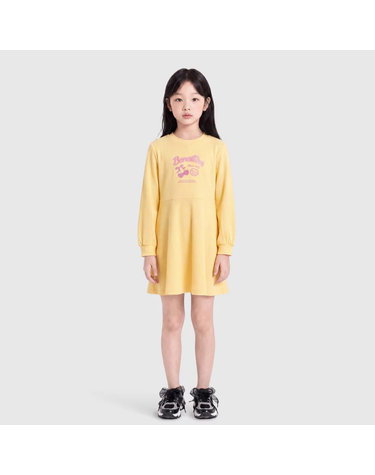 체리 플레어 와플 원피스_QAOP01641YE