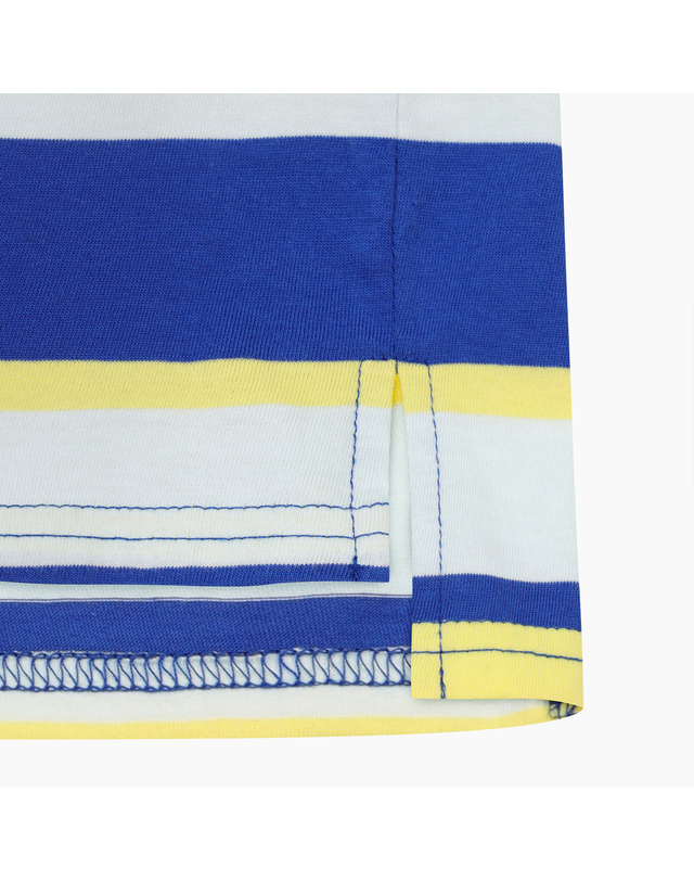 베네통키즈 [Online Exclusive] 스트라이프 티셔츠_QATS06611BL 착용컷