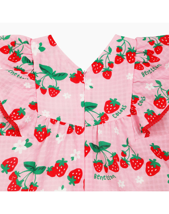 베네통키즈 [Online Exclusive] 썸머 바캉스 원피스_QAOP15631PK 착용컷