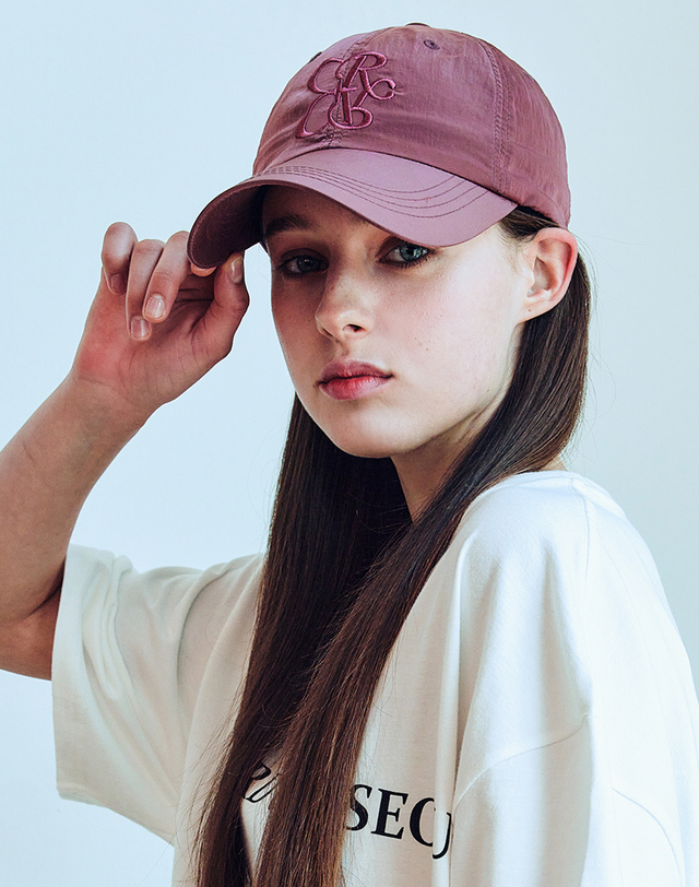 리끌로우 RWL REC NYLON 볼캡 BURGUNDY 착용컷
