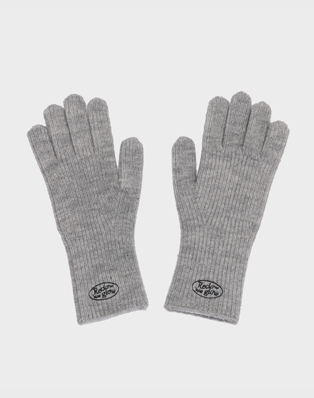 리끌로우 KNIT LOGO 장갑 GRAY 착용컷