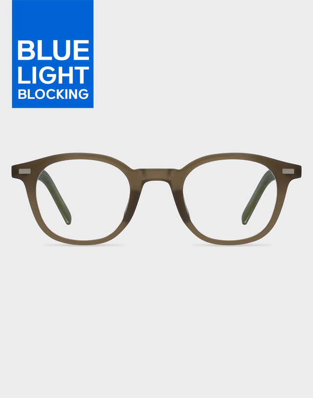 리끌로우 B019 ORIGINAL 블루라이트 안경 KHAKI 착용컷