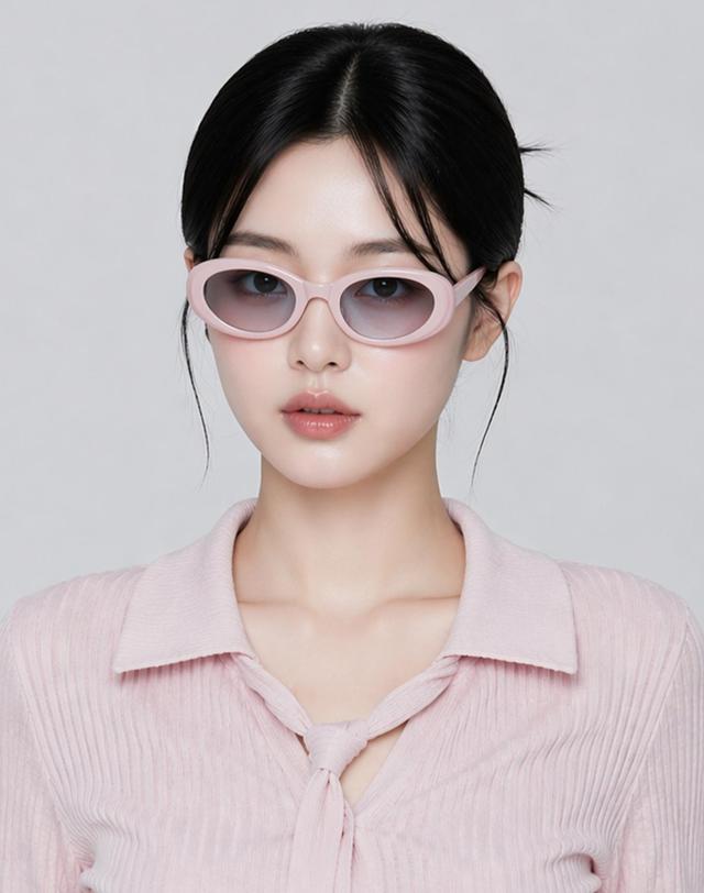 리끌로우 NIRNIR 폴더 선글라스 PINK 착용컷