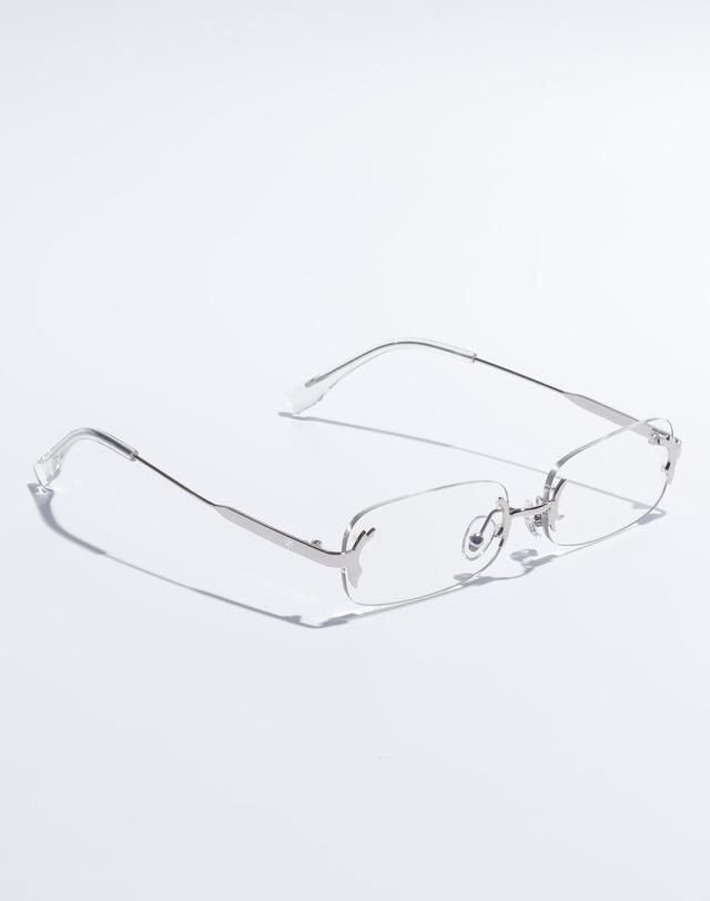 리끌로우 VEVE 무테 안경 SILVER 착용컷