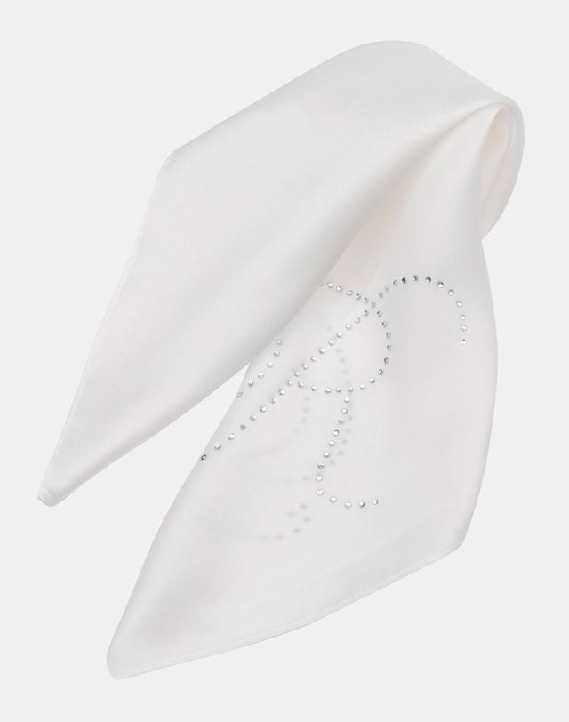 리끌로우 R-CUBIC SILK SCARF IVORY 스카프 착용컷