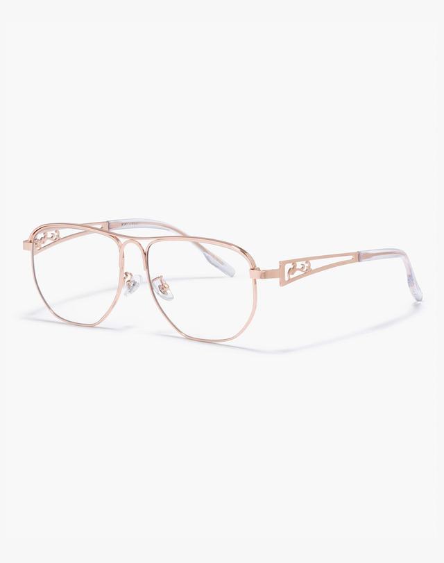 리끌로우 스테인리스 VEIL 안경 ROSE GOLD 착용컷
