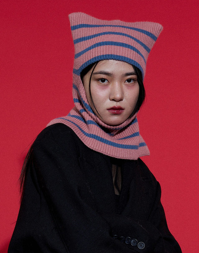 리끌로우 STRIPE CAT 바라클라바 5 COLOR 착용컷