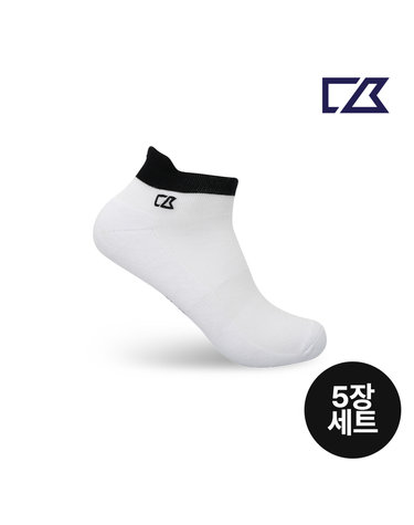 커터앤벅 여성 블랙배색 단목 골프양말 5장 1세트 - CBL4ASC756